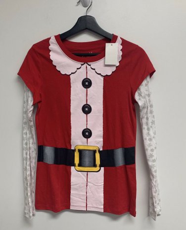 Cold Crush Santa Suit Long Sleeve Christmas T-Shirt Size Medium NWT
