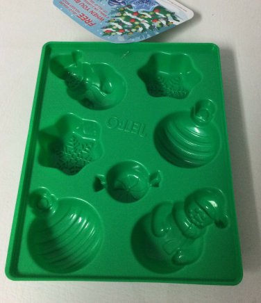 Christmas Jello Jigglers Plastic Mold Holiday Green New