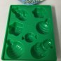 Christmas Jello Jigglers Plastic Mold Holiday Green New