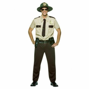 Walking Dead Sheriff Rick Grimes Mens Halloween Costume Size M State Trooper