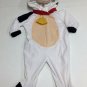 Plush Cow Hooded Jumpsuit Halloween Costume Infant Toddler 12 18 M White Black