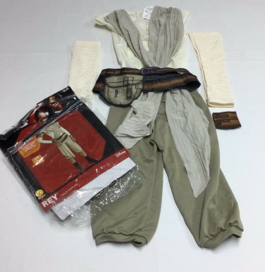 Star Wars The Force Awakens Rey Girls Halloween Costume Size M Top Pants Rubie's