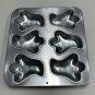 Vtg Wilton Halloween 6 Cavity Ghosts  Aluminum Cake Pan Bakeware Mold #2105-3845