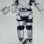 Star Wars Villain Trooper Red Boys Halloween Costume Size M White Jumpsuit Mask