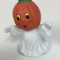 Vintage Ceramic Halloween Ghost Jack O'Lantern Head Figurine Figure Statue 4"