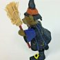 Halloween Teddy Bear Witch Resin Figure Figurine Broom Spells Book Decor 5"  B