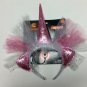 Light Up Unicorn Headband Pink Silver Sparkly Horn Halloween Costume Accessory