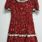 Custom Handmade Western Red Bandana Print Dress Cowgirl Halloween Costume M L