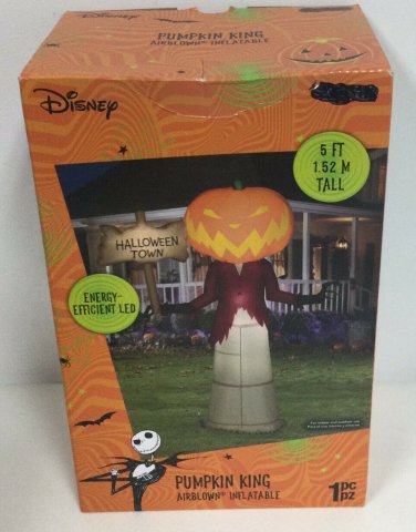 Disney Nightmare Before Christmas Pumpkin King Airblown Inflatable Halloween 5'