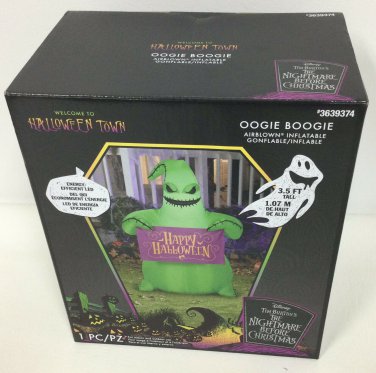 Oogie Boogie 3.5' Lighted Airblown Inflatable Decor Nightmare Before Christmas