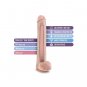 Blush Au Naturel Daddy 14" Dildo - Sensa Feel Dual Density, Suction Cup, Vanilla