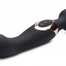 Wand Essentials 10X Dual Duchess 2-in-1 Silicone Massager - Black Wand Essentials 10X Dual Duchess 2-in-1 Silicone Massager - Black