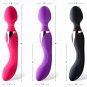 Wand Essentials 10X Dual Duchess 2-in-1 Silicone Massager - Black