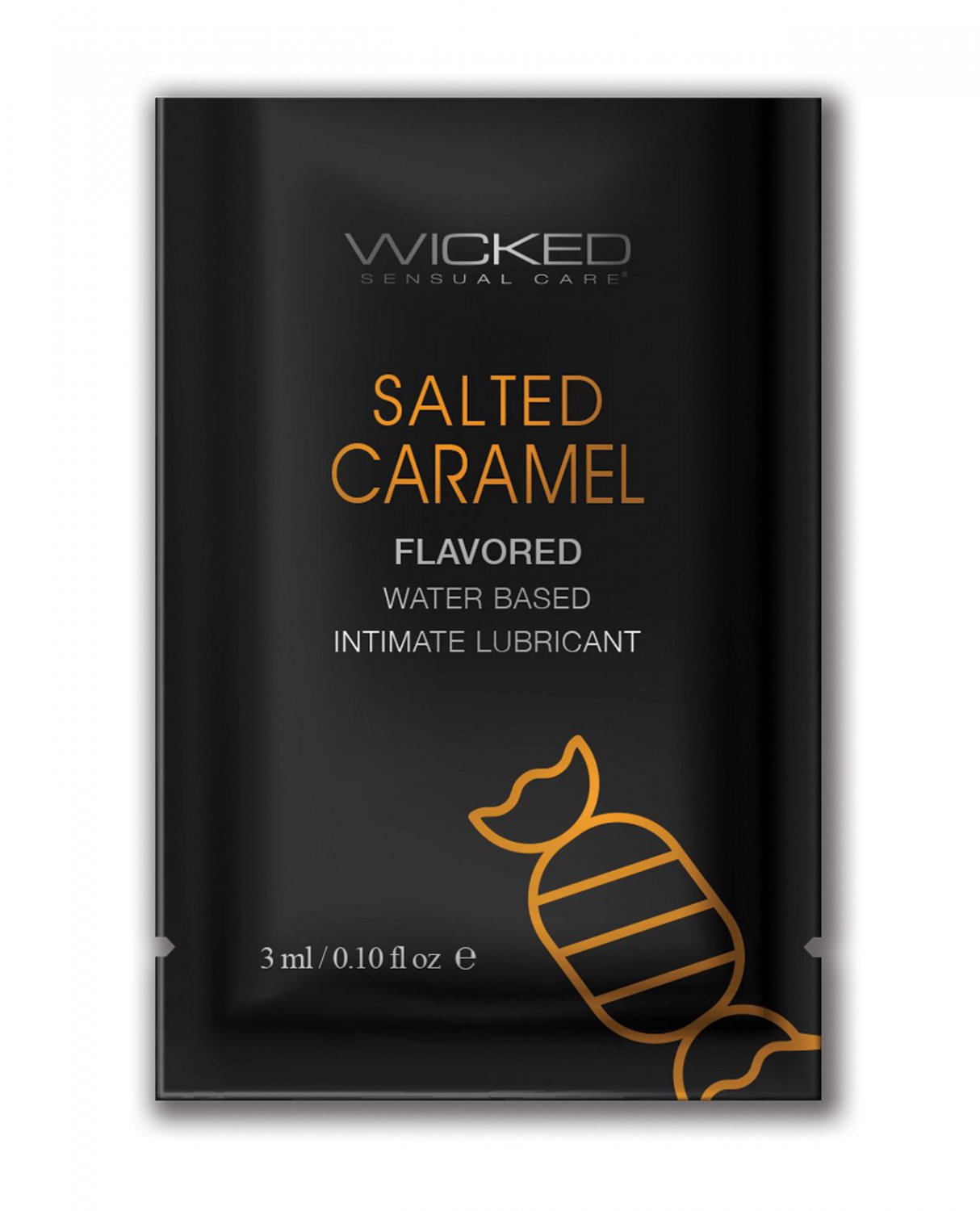 Wicked Aqua Lubricant 0.1 oz Salted Caramel 10-Pack Travel Size Sample Lube