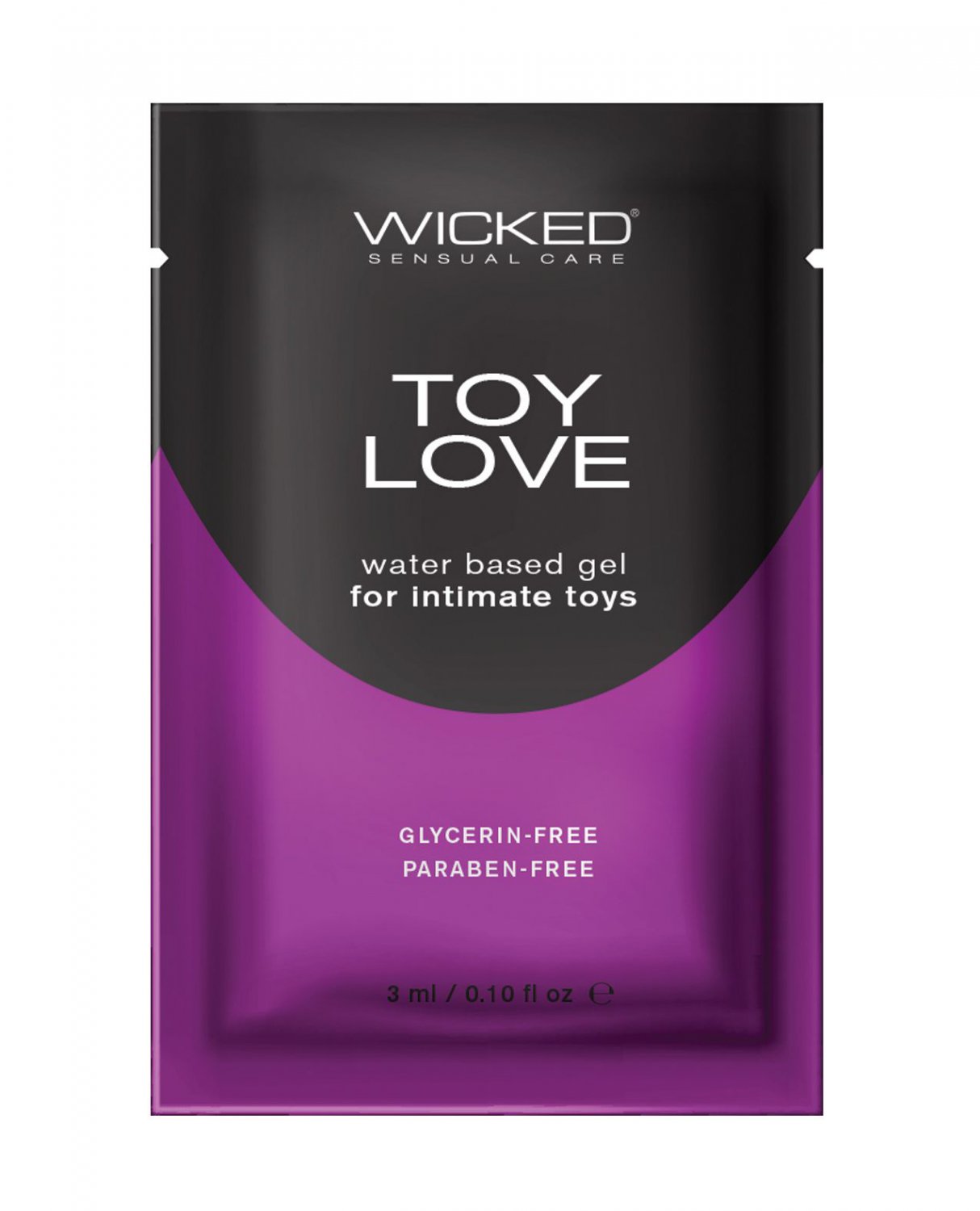 Wicked Sensual Care Toy Love Water Based Lubricant - .1 oz Fragrance Free 10- Pack