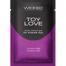 Wicked Sensual Care Toy Love Water Based Lubricant - .1 oz Fragrance Free 10- Pack