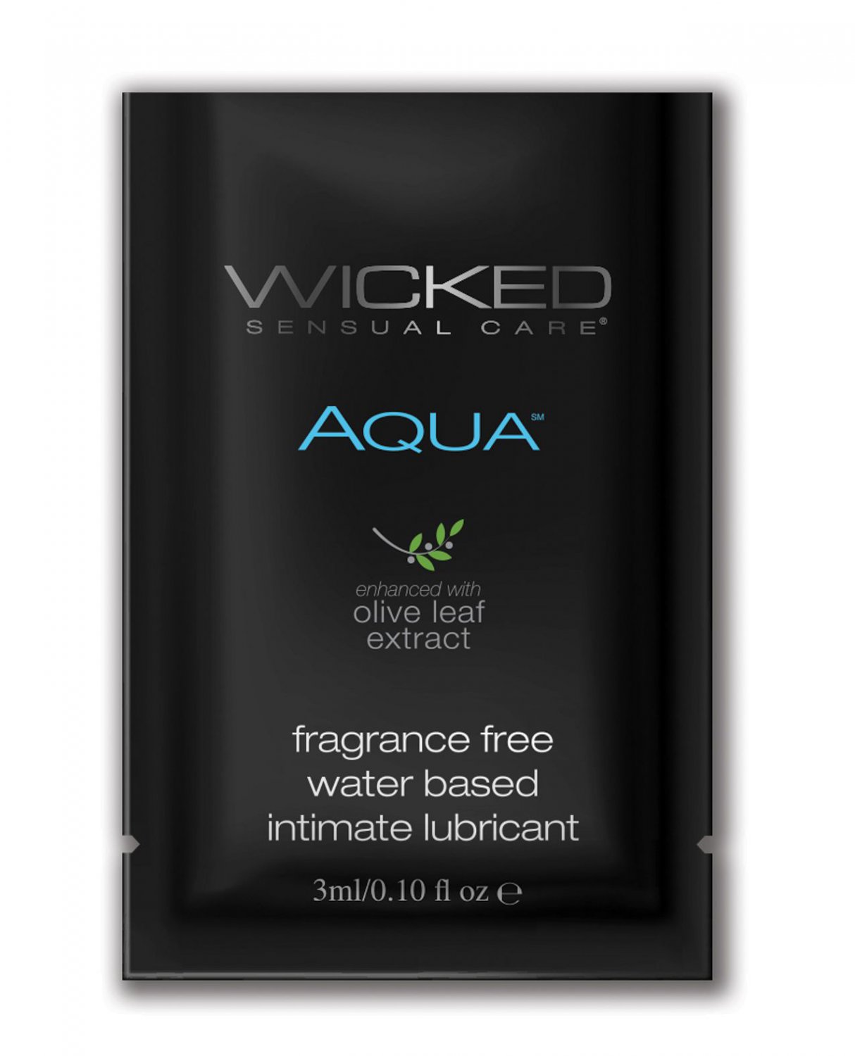 Wicked Sensual Care Aqua Waterbased Lubricant - .1 oz Fragrance Free 10-Pack