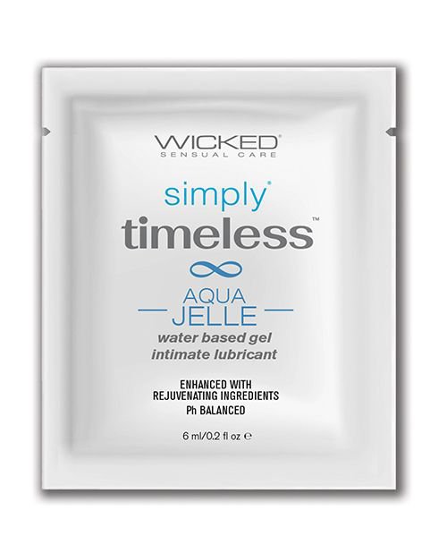 Wicked Sensual Care Simply Timeless Jelle Water Based Lubricant - .2 oz 10- Pack