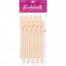 Bachelorette Party Favors Dicky Sipping Straws - Flesh Pack of 10