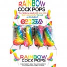 Rainbow Penis  Pops - Display of 12