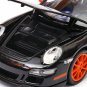 Porsche 911 (997) GT3 RS Black with Orange Accents 1/24-1/27 Diecast Model Car by Welly