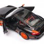 Porsche 911 (997) GT3 RS Black with Orange Accents 1/24-1/27 Diecast Model Car by Welly