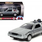 DeLorean DMC (Time Machine) Brushed Metal "Back to the Future Part I" (1985) Movie by Jada