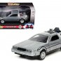DeLorean DMC (Time Machine) Brushed Metal "Back to the Future Part I" (1985) Movie by Jada