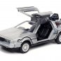 DeLorean DMC (Time Machine) Brushed Metal "Back to the Future Part I" (1985) Movie by Jada