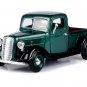 1937 Ford Pickup Truck Green and Black 1/24 Diecast Model Car by Motormax