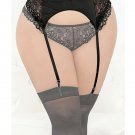 Satin & Lace Garterbelt Black 3X/4X