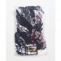 Floral Lace and Mesh Underwire Babydoll w/Open Back Panty 2 pc Set - Black/Pink MD