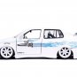 Jesse's Volkswagen Jetta White with Graphics "Fast & Furious" Movie 1/24 Diecast Model Car by Jada