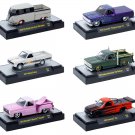 M2 Machines Auto-Thentics Release 108 6 Car Set w/ Display Cases 1/64