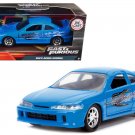 Mia's Acura Integra Light Blue with Graphics "Fast & Furious" Movie 1/32 Diecast Model Car by Jada