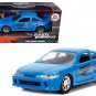 Mia's Acura Integra Light Blue with Graphics "Fast & Furious" Movie 1/32 Diecast Model Car by Jada