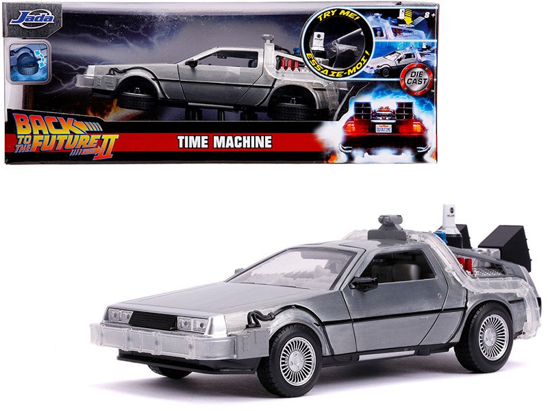 DeLorean Flying Time Machine w/ Lights 1/24 Jada Back to the Future II Diecast