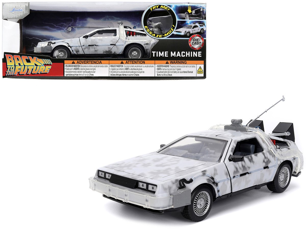 DMC DeLorean Time Machine Frost w/ Lights 1/24 Jada Back to the Future