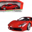 Ferrari 488 GTB Red 1/18 Diecast Model Car by Bburago