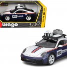 Porsche 911 Dakar #953 Blue White 1/24 Bburago Race Series Diecast