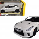 2017 Nissan GT-R R35 White 1/24 Diecast Model Car by Bburago 2017 Nissan GT-R R35 White 1/24 Diecast Model Car by Bburago
