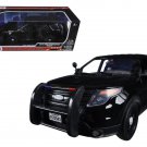 2015 Ford Police Interceptor Utility Special Service Plain Black 1/18 Diecast Model Car by Motormax