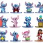 Set of 12 Diecast Figures "Disney's Stitch" Franchise "Nano Metalfigs" Series Diecast models by Jada