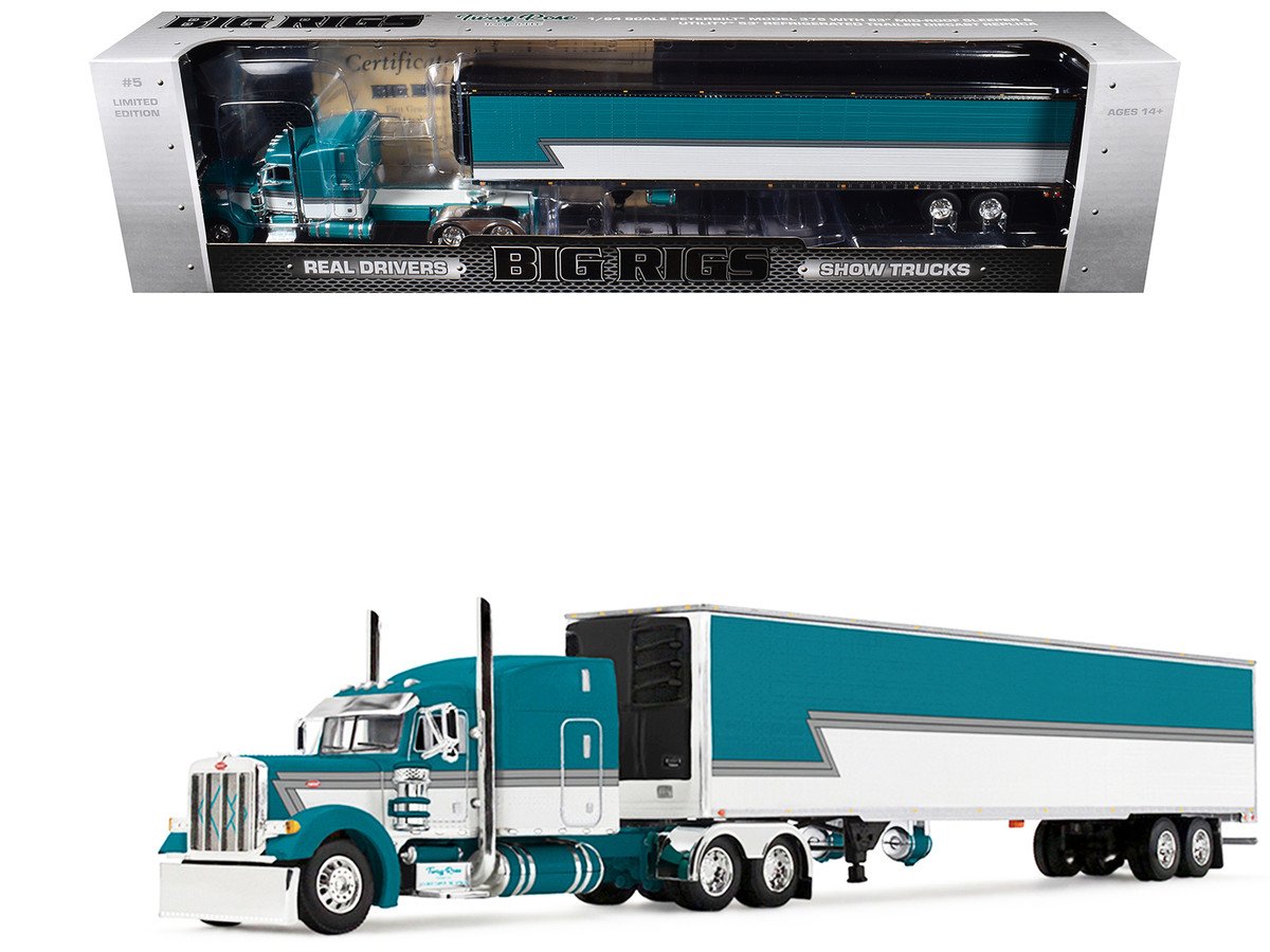 Peterbilt 379 Tway Rose Transport Reefer Trailer 1/64 Diecast