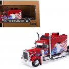 2002 Peterbilt 379 Custom Truck Red Patriotic Graphics 1/64 Diecast