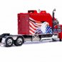 2002 Peterbilt 379 Custom Truck Red Patriotic Graphics 1/64 Diecast