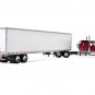 Peterbilt 589 Sleeper Cab Utility Trailer Red Black 1/64 Diecast