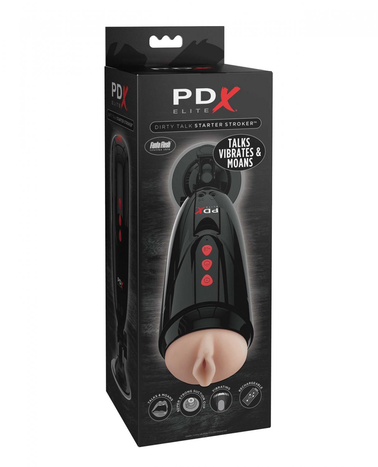 PDX Elite Dirty Talk Starter Stroker Male Masturbator