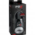 PDX Elite Hydrogasm Vibrating Stroker Frosted Black Male Masturbator