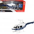 Bell 206 Police Helicopter Blue White 1/34 Diecast New Ray